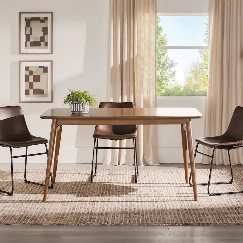 Mid-Century Modern 59 Wood Dining Table