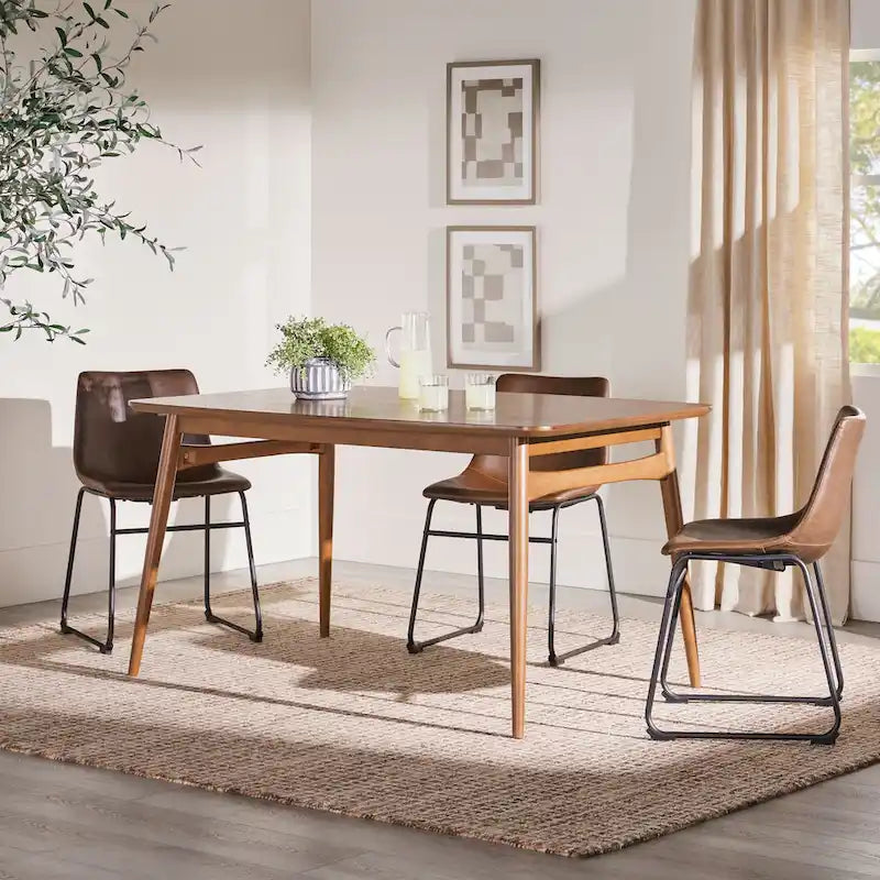 Mid-Century Modern 59 Wood Dining Table