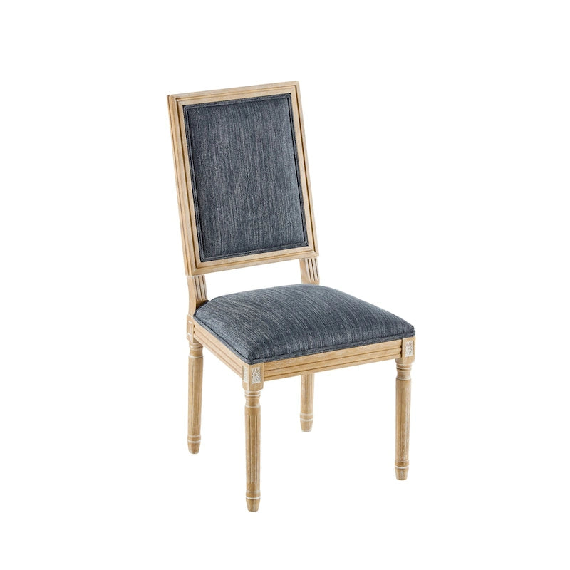 Chaise de salle à manger tapissée en bois par