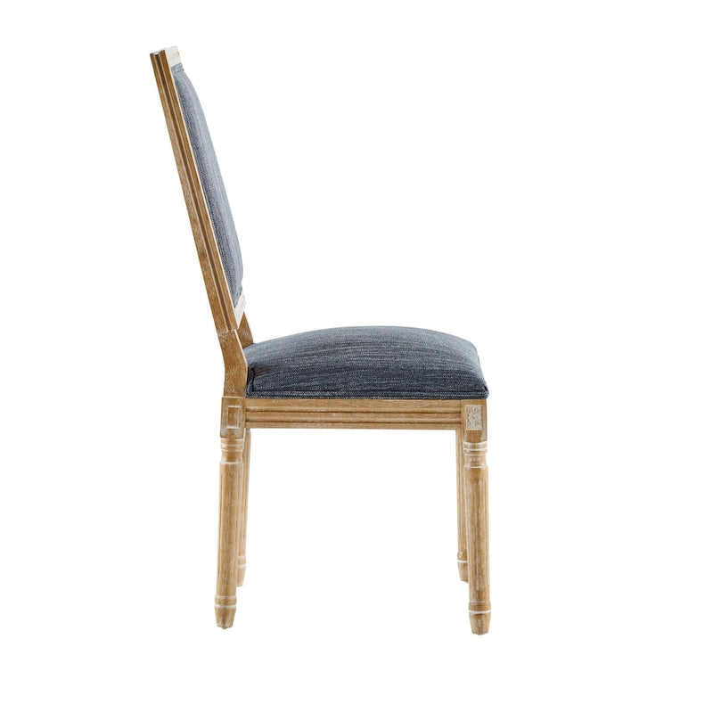 Chaise de salle à manger tapissée en bois par