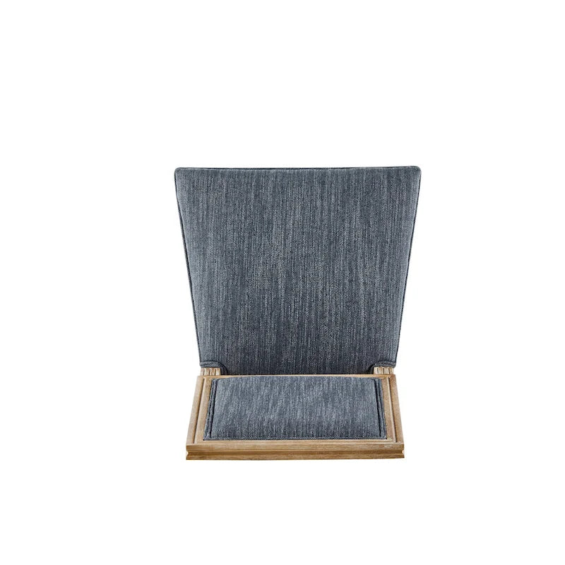 Chaise de salle à manger tapissée en bois par