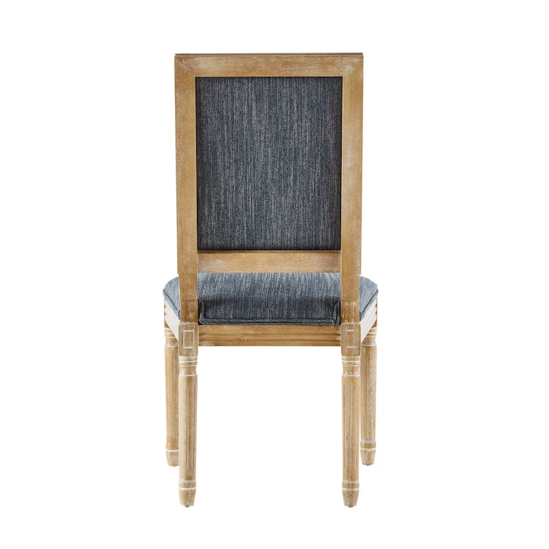 Chaise de salle à manger tapissée en bois par