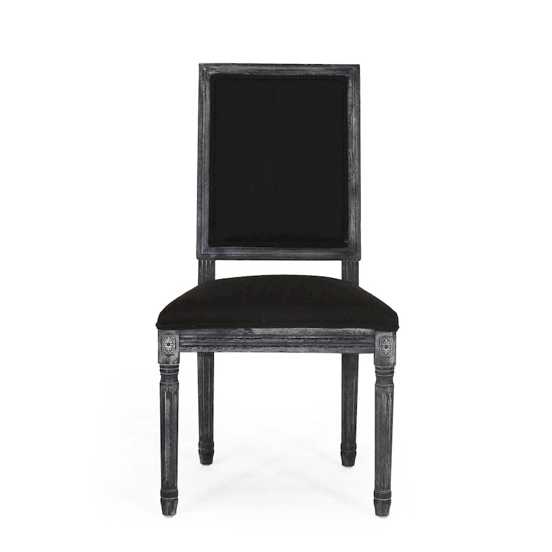 Chaise de salle à manger tapissée en bois par