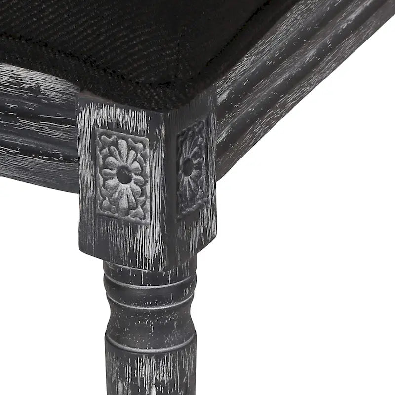 Chaise de salle à manger tapissée en bois par