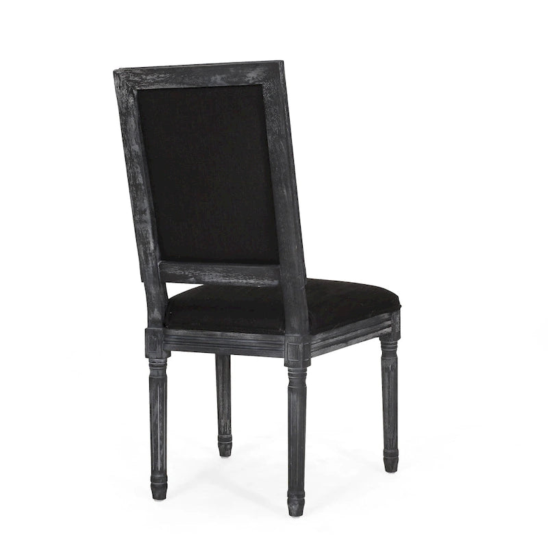 Chaise de salle à manger tapissée en bois par