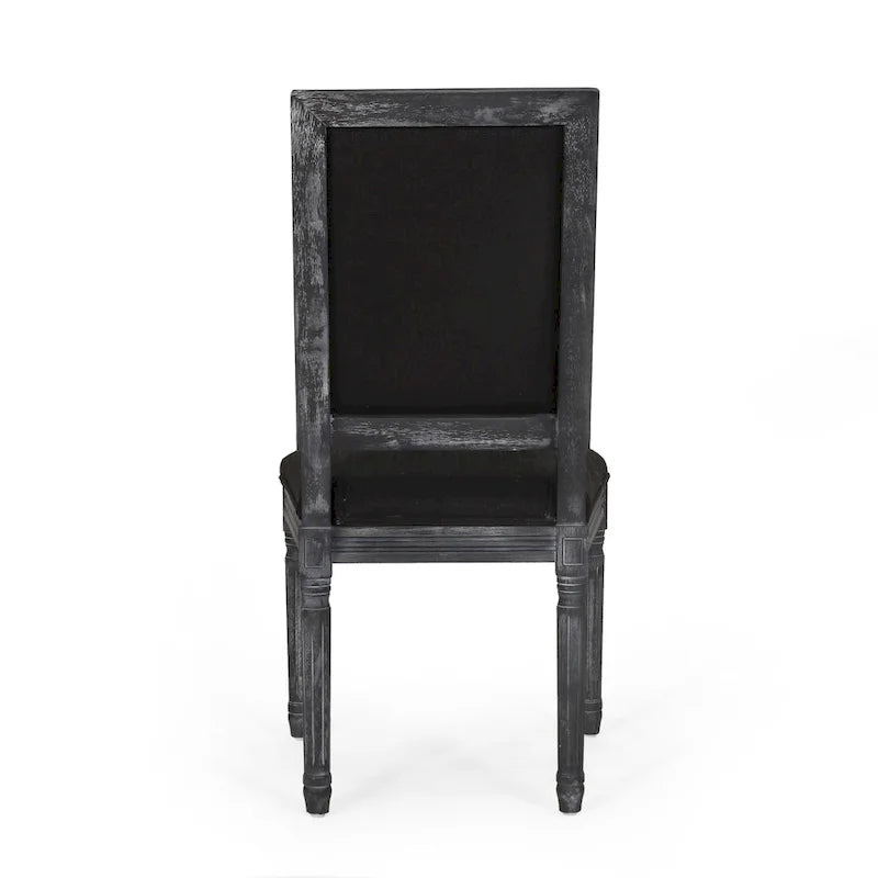 Chaise de salle à manger tapissée en bois par