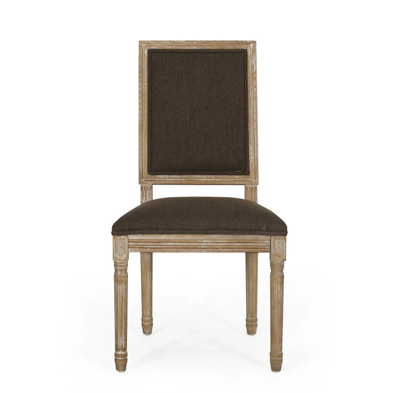 Chaise de salle à manger tapissée en bois par