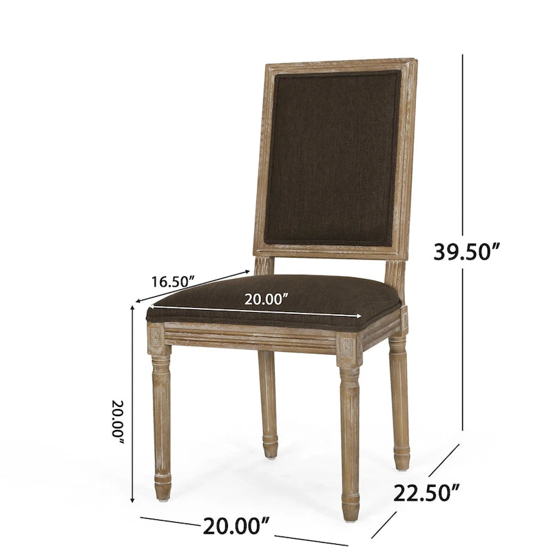 Chaise de salle à manger tapissée en bois par