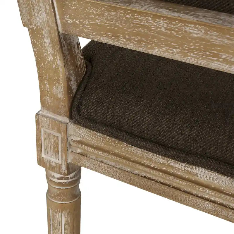 Chaise de salle à manger tapissée en bois par