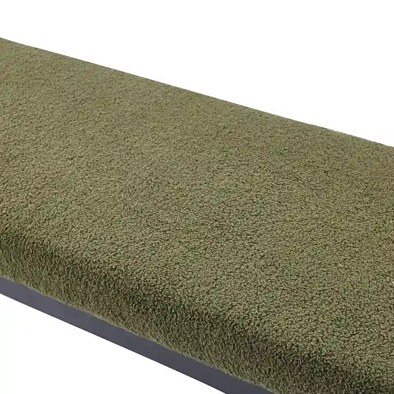 Banc capitonné à pieds en acier