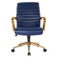 Chaise mi-dossier en similicuir