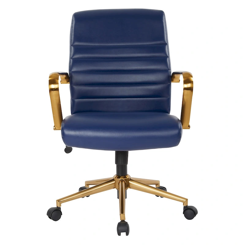 Chaise mi-dossier en similicuir