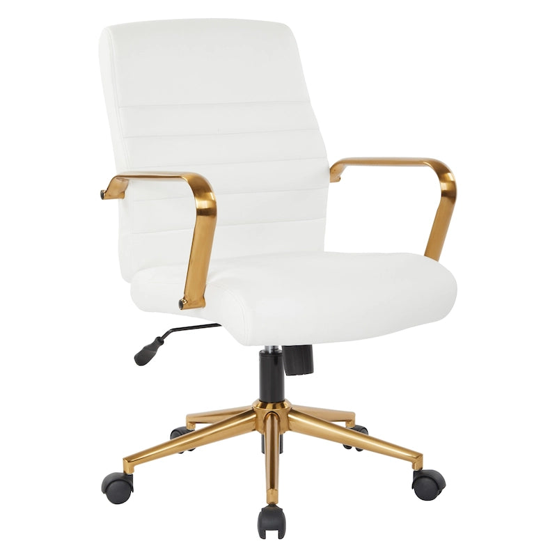 Chaise mi-dossier en similicuir