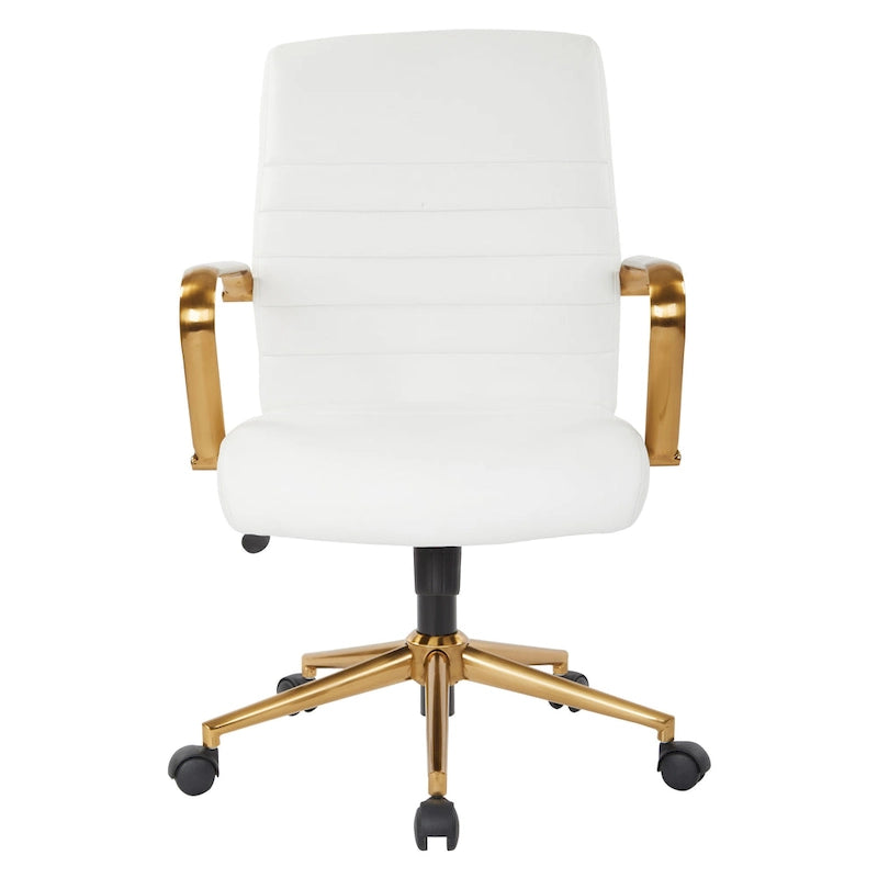Chaise mi-dossier en similicuir