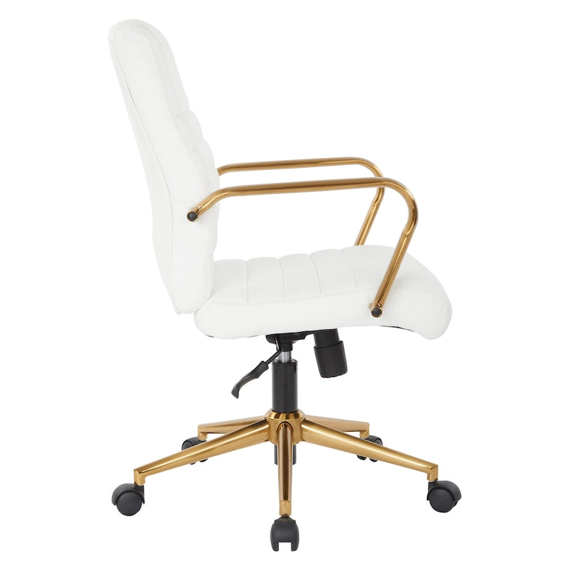 Chaise mi-dossier en similicuir