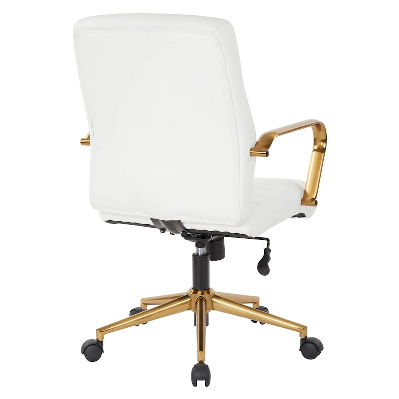 Chaise mi-dossier en similicuir