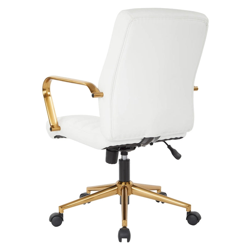 Chaise mi-dossier en similicuir