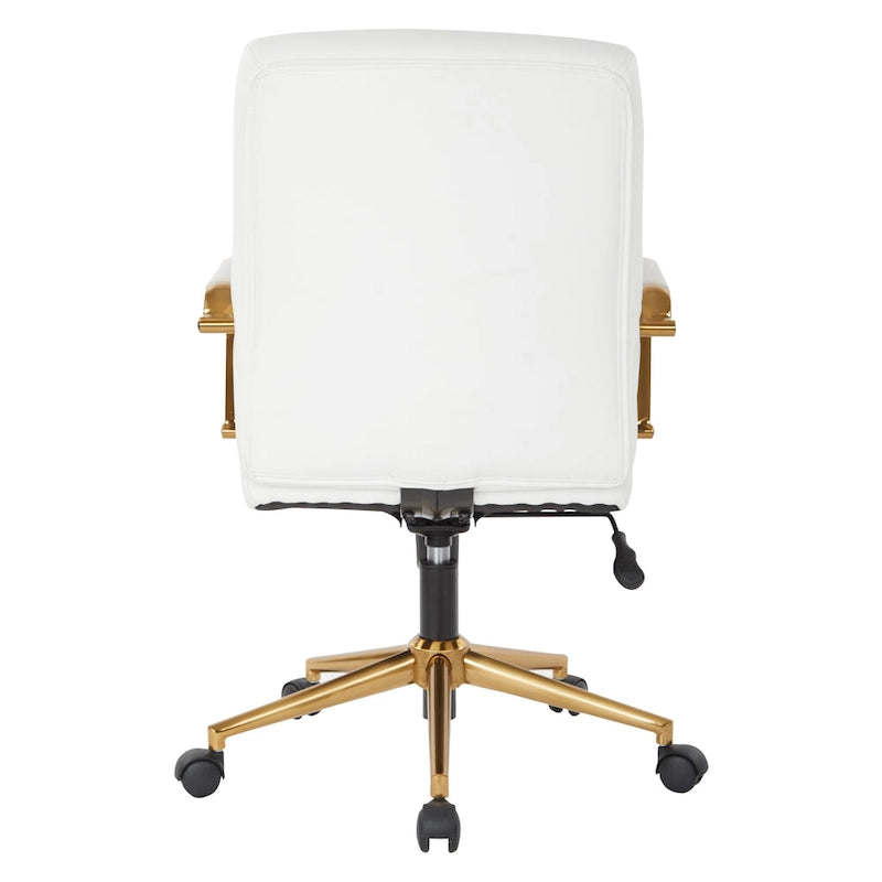 Chaise mi-dossier en similicuir