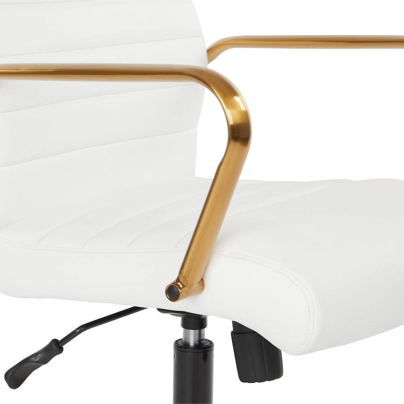 Chaise mi-dossier en similicuir