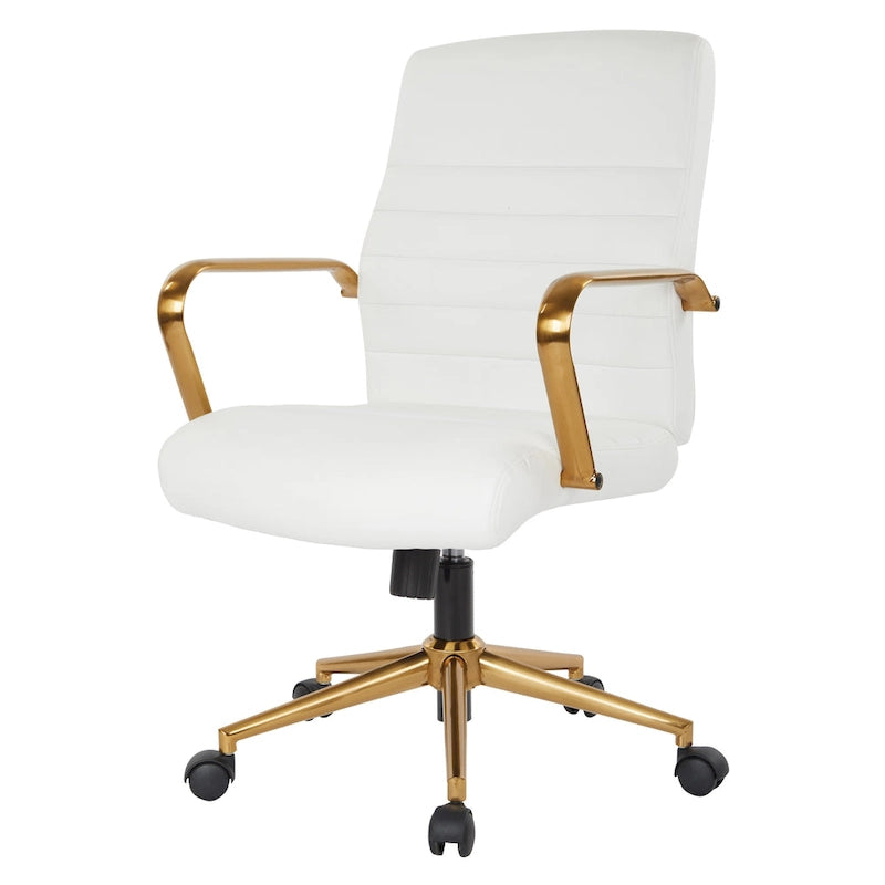 Chaise mi-dossier en similicuir