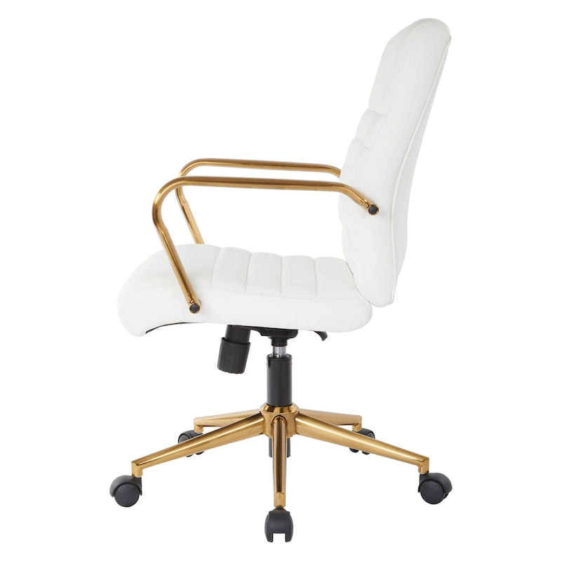 Chaise mi-dossier en similicuir
