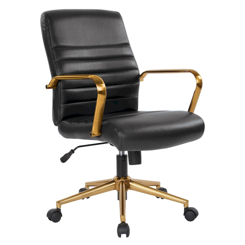 Chaise mi-dossier en similicuir