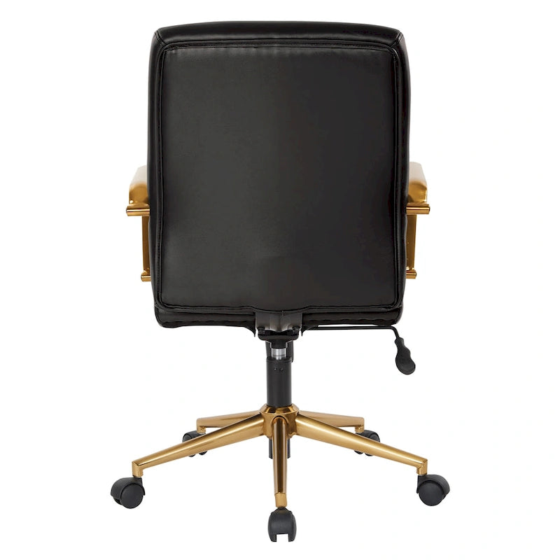 Chaise mi-dossier en similicuir