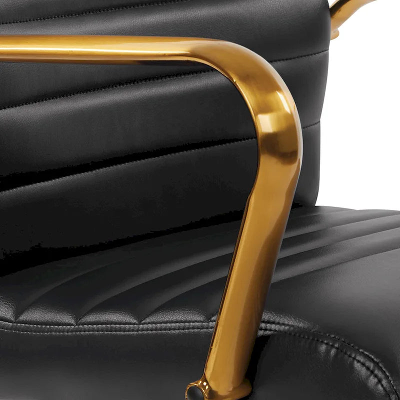 Chaise mi-dossier en similicuir