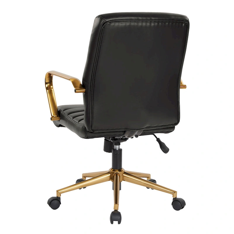 Chaise mi-dossier en similicuir