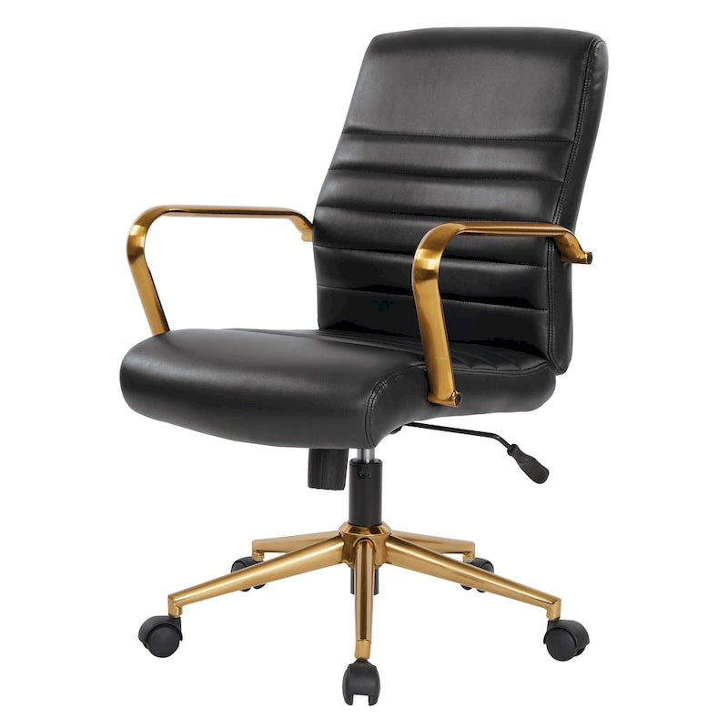 Chaise mi-dossier en similicuir