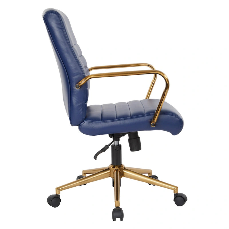 Chaise mi-dossier en similicuir