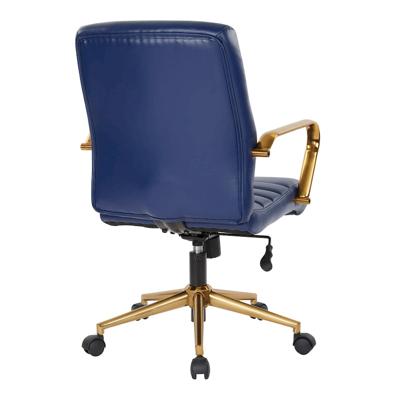 Chaise mi-dossier en similicuir