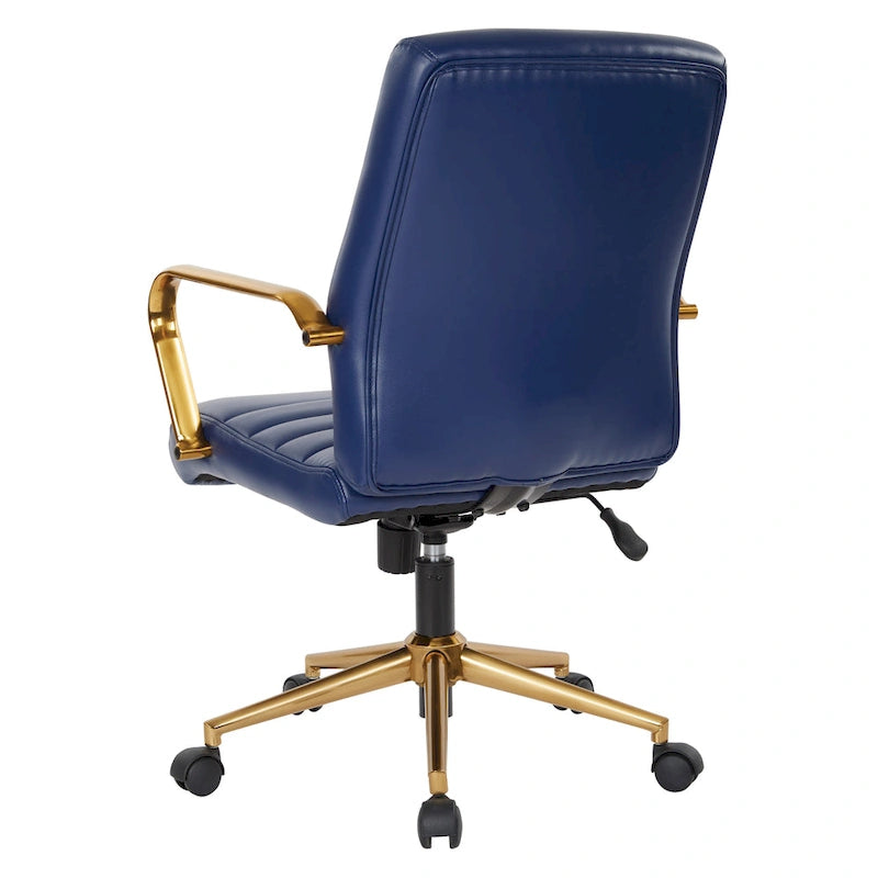 Chaise mi-dossier en similicuir