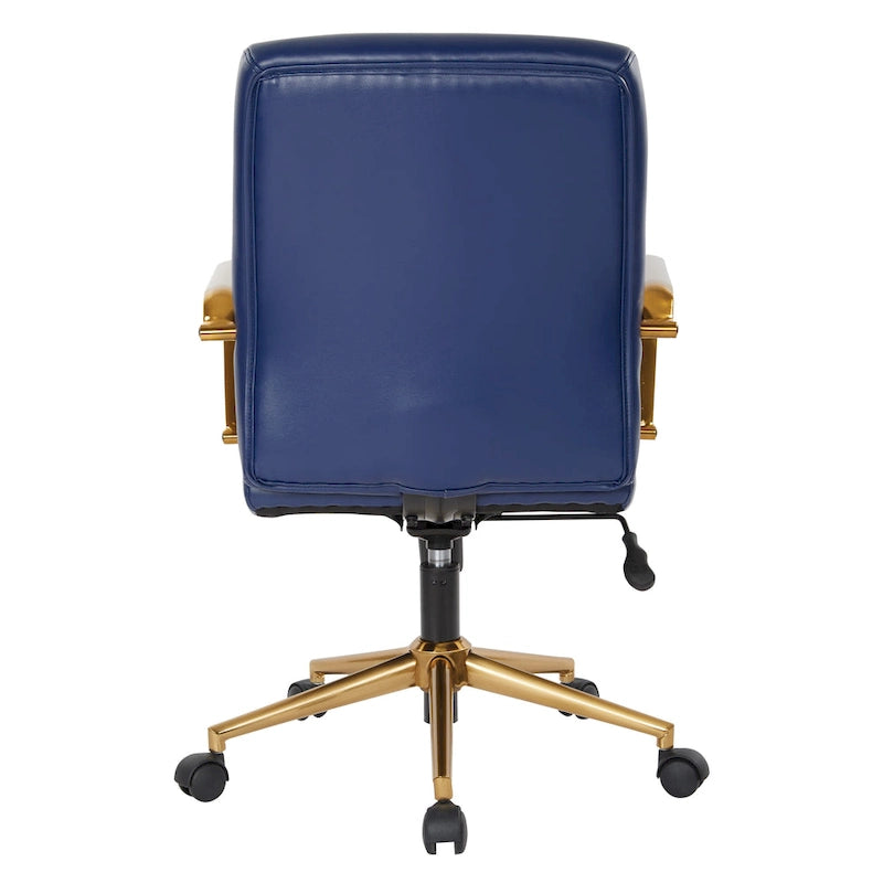 Chaise mi-dossier en similicuir