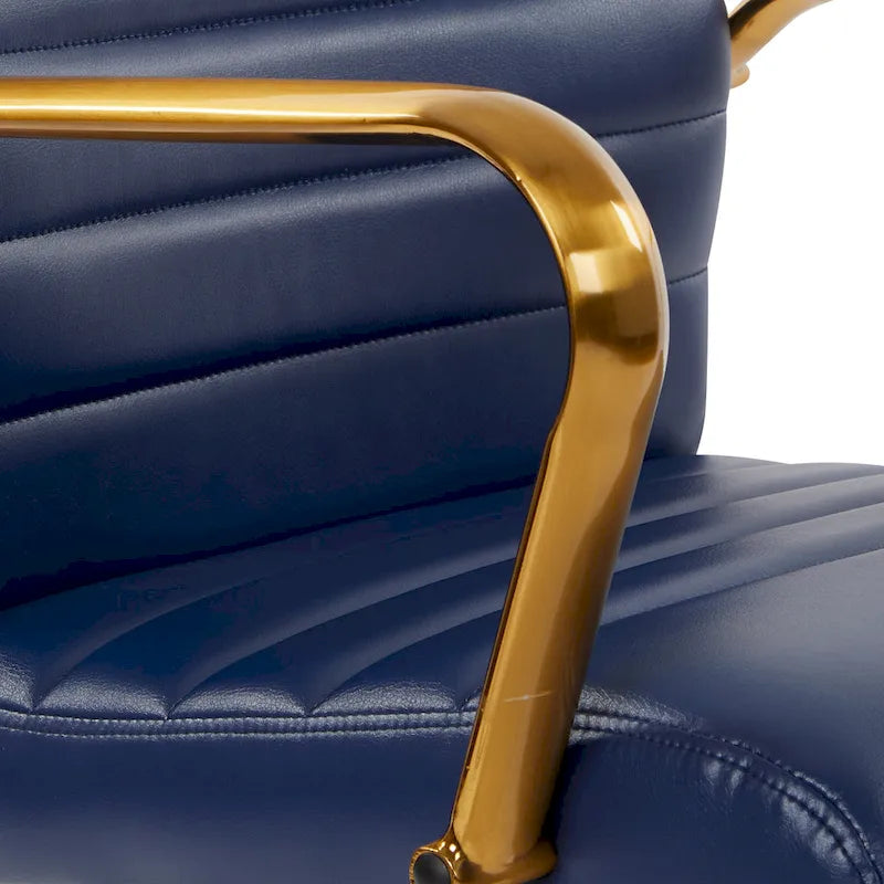 Chaise mi-dossier en similicuir