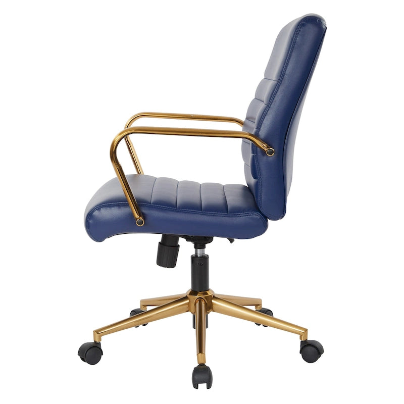 Chaise mi-dossier en similicuir