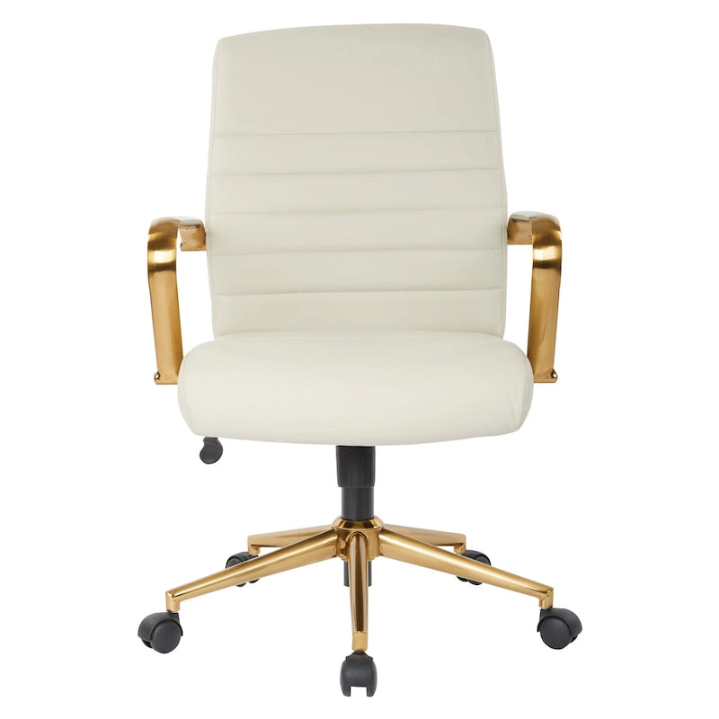 Chaise mi-dossier en similicuir