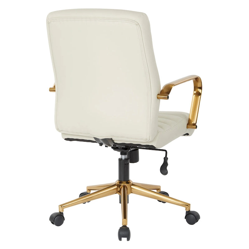 Chaise mi-dossier en similicuir