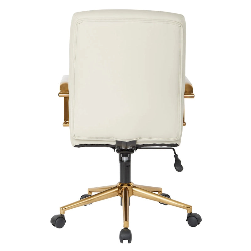 Chaise mi-dossier en similicuir