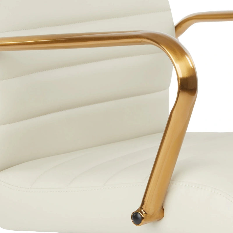 Chaise mi-dossier en similicuir