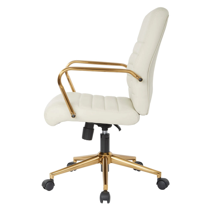 Chaise mi-dossier en similicuir