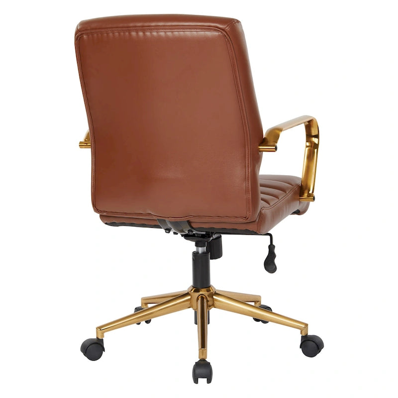 Chaise mi-dossier en similicuir