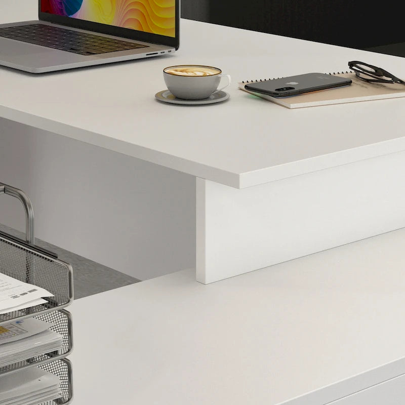 Bureau d'angle en L réversible pour ordinateur