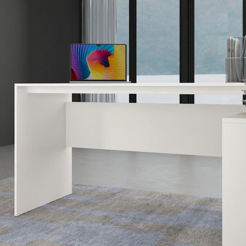 Bureau d'angle en L réversible pour ordinateur