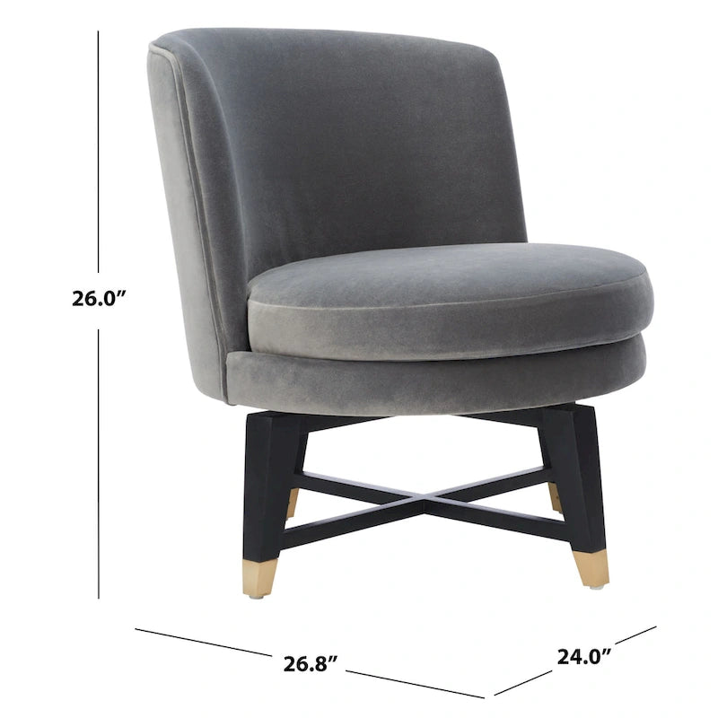 Fauteuil d'appoint pivotant Couture - 24 L x 26,8 P x 26 H - 24Lx27Px26H