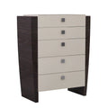 Commode 48 tiroirs beige lustré raffiné