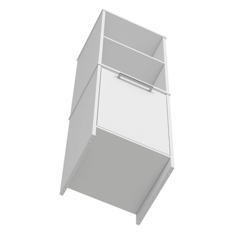 Garde-manger de cuisine, armoire à une porte, étagères intérieures et extérieures, finition blanche