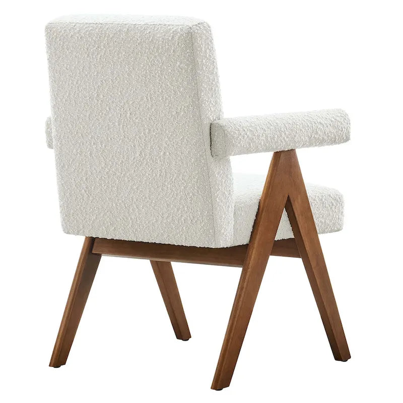 Chaise de salle à manger en tissu bouclé - Lot de 2