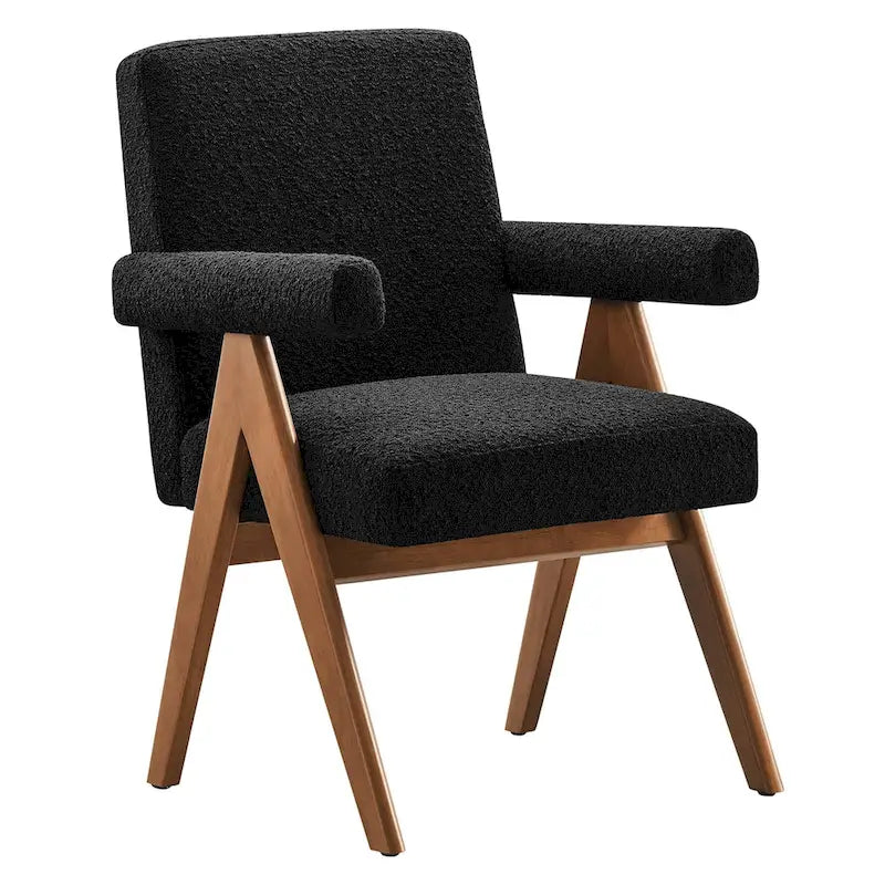 Chaise de salle à manger en tissu bouclé - Lot de 2