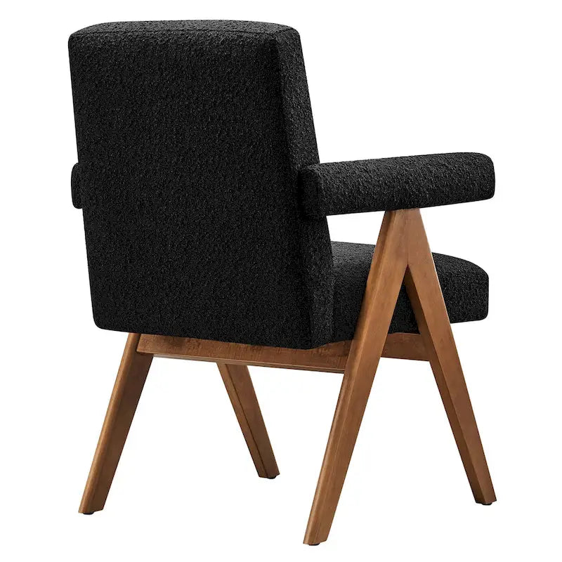 Chaise de salle à manger en tissu bouclé - Lot de 2